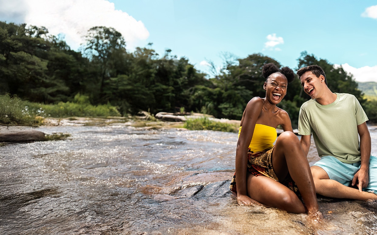 Casal turistando