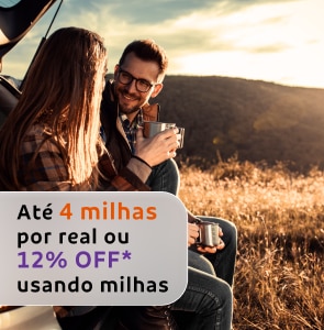 Alugue um carro com a Localiza e junte até 4 milhas por real ou garanta 12% OFF usando milhas (Apenas Assinantes Clube Smiles, Diamante e/ou Magno).