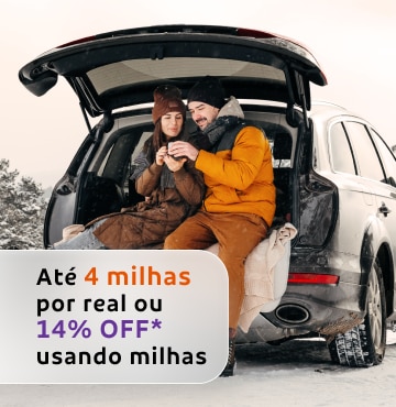 Alugue um carro com a Rentcars e junte até 4 milhas por real ou garanta 14% OFF usando milhas (Apenas Assinantes Clube Smiles, Diamante e/ou Magno).